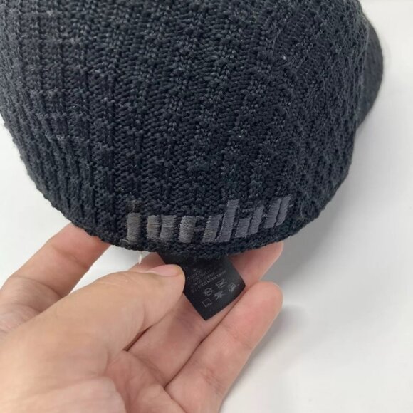 Vintage AIR JORDAN Jumpman Knit Woven Flex Fit Hat Cap Black Size M/L - Picture 6 of 8